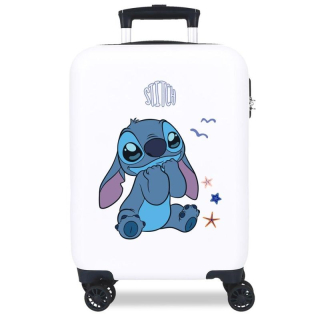 ABS Cestovný kufor Lilo and Stitch Excited white 50 cm